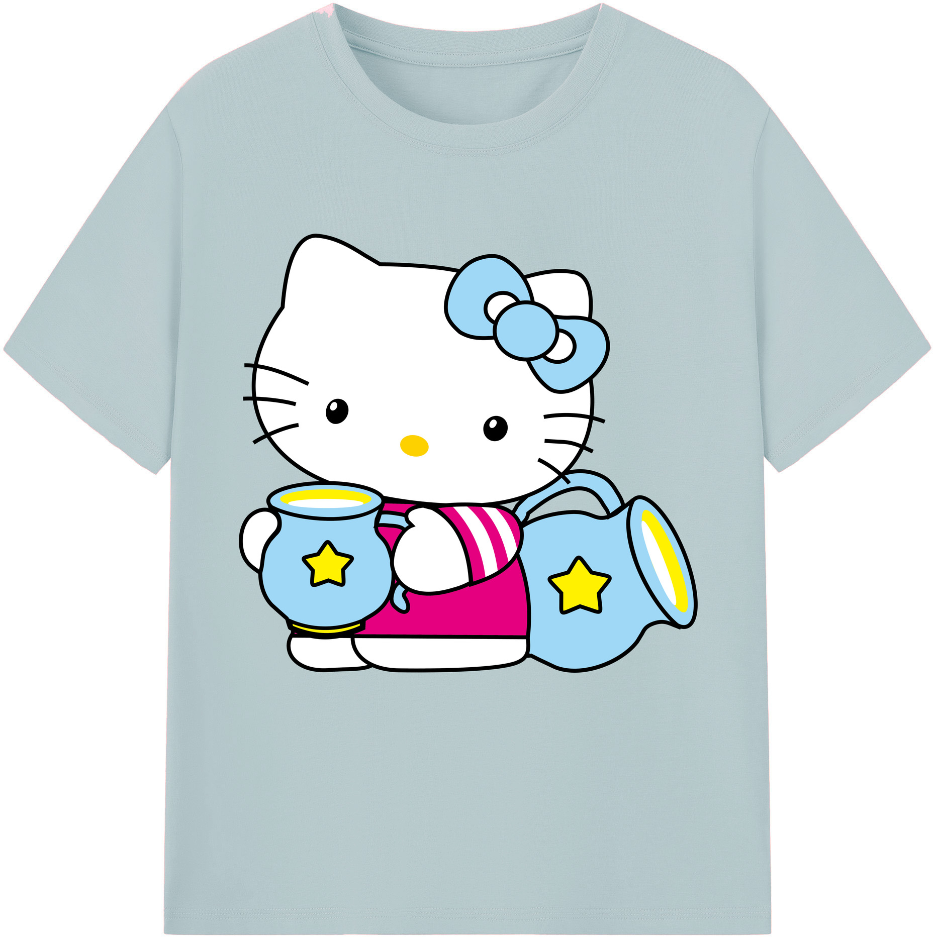 （画像用） Hello Kitty ハローキティ 綿100％半袖Tシャツ（フロントプリント）
